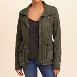 Hollister Olive Green Utility Jacket - M